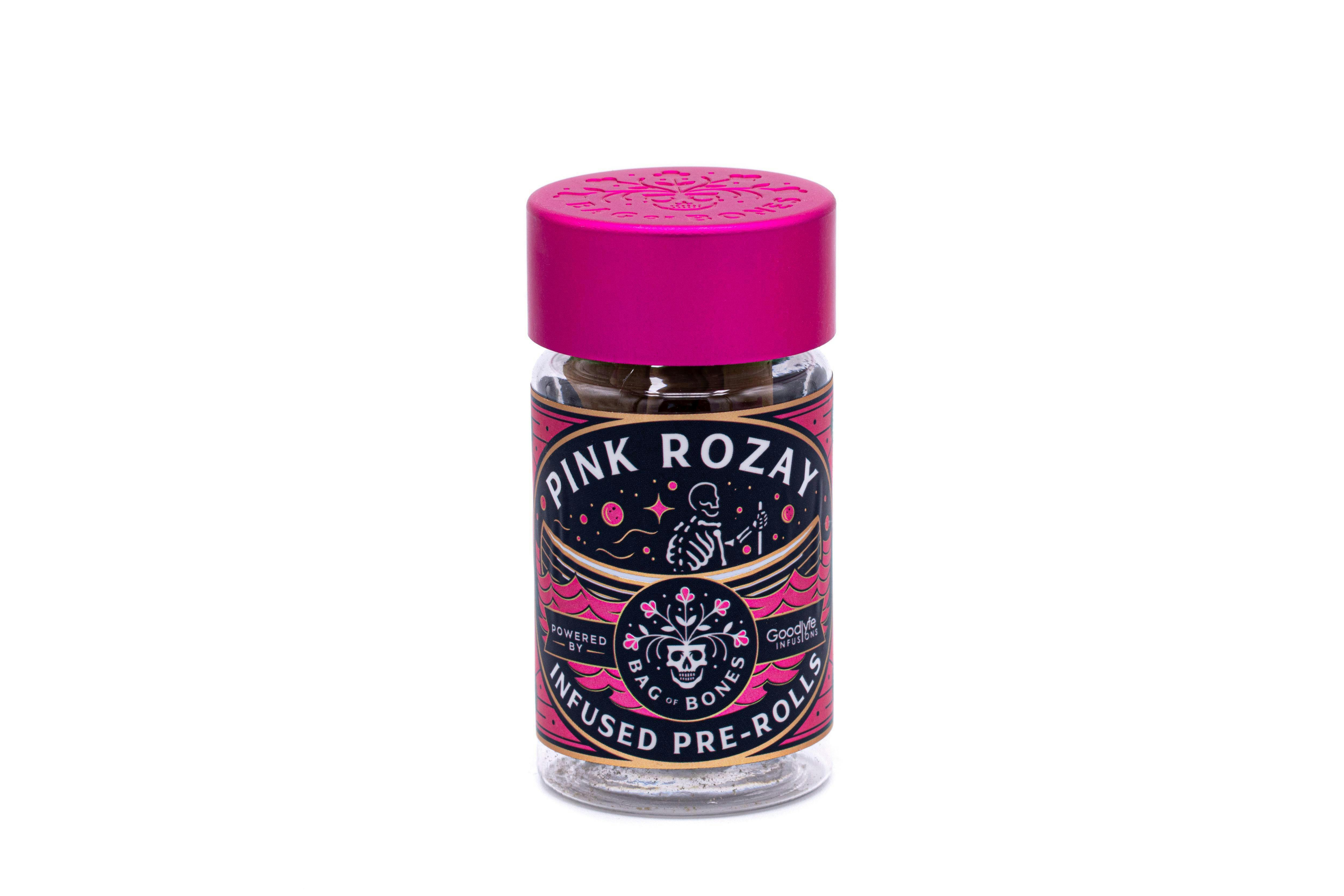 Bag of Bones | Kief Coated Preroll 5-pack | Pink Rozay
