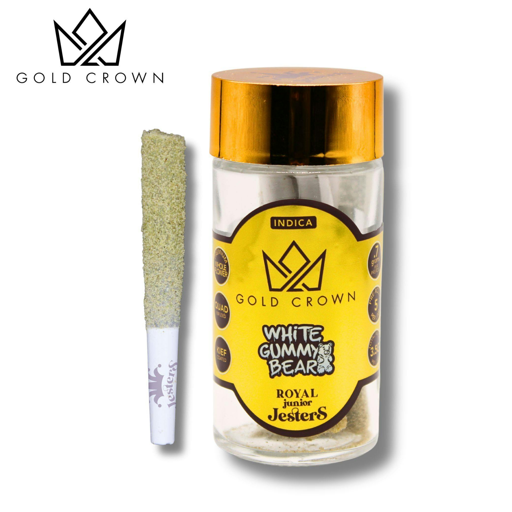 Gold Crown | Royal Junior Jesters | 5pk 3.5g Tarantula | White Gummy Bear