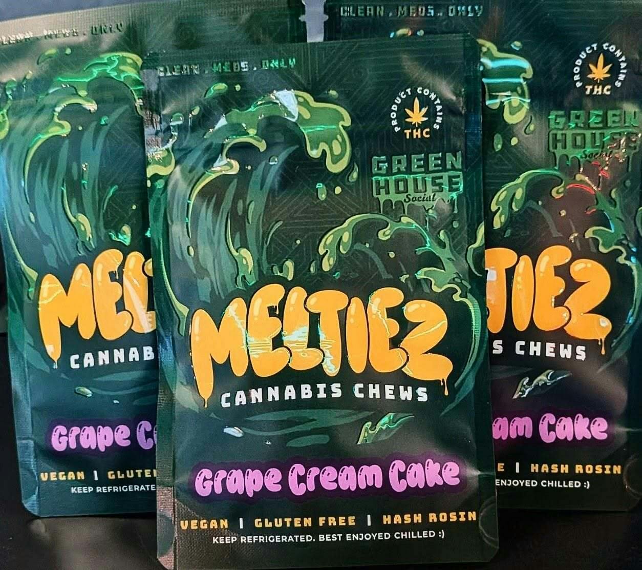 MELTIEZ | GRAPE CREAM CAKE | 100MG ROSIN CHEWS |