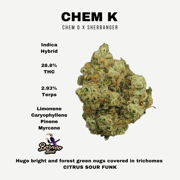 BORNEO BUD | CHEM K | 3.5G | INDICA-DOM