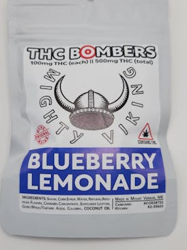 MV Blue Lemonade Gummies BOMBERS 100mg/THC each 500mg THC Total