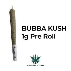 Pre Roll 1g AR Bubba Kush (Hybrid)