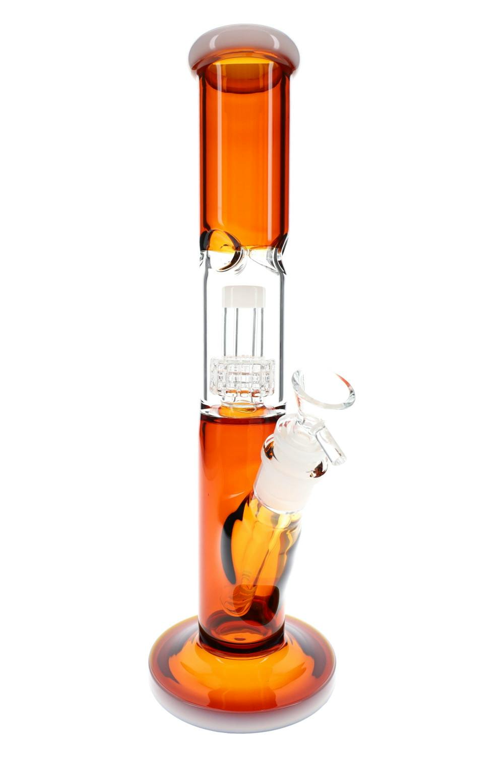 American ReLeaf Colored Glass Straight Shooter Pipe Amber Bong Each