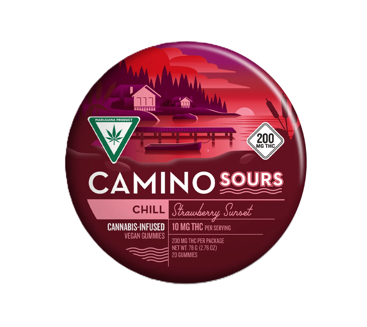 Camino Sours Gummies 100mg — Strawberry Sunset