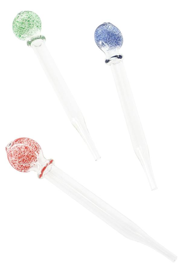 6" Colorful Glass Dab Straw