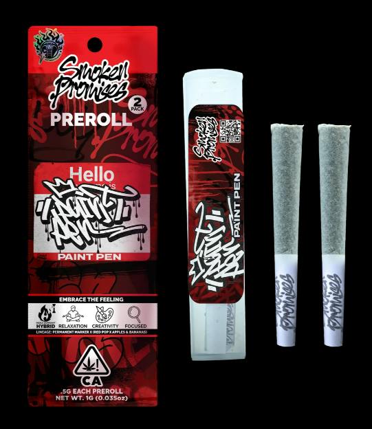 [Smoken Promises] Preroll 2 Pack - 1g - Paint Pen (H/I)