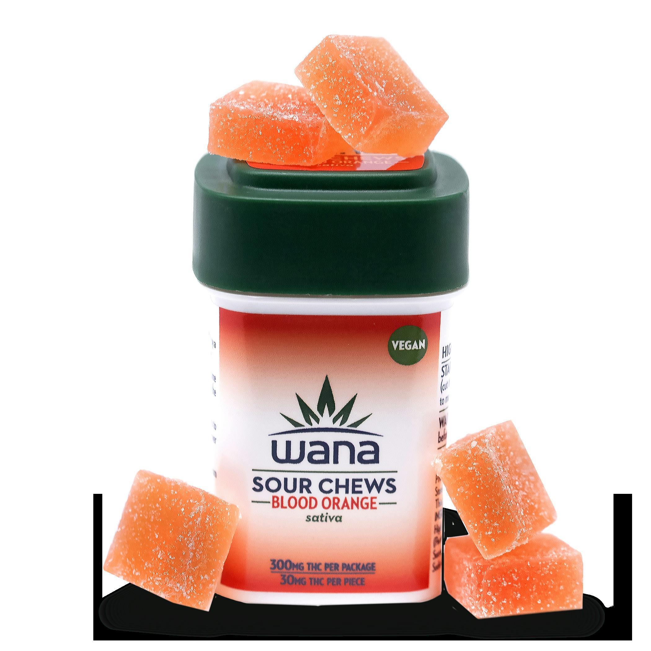 Blood Orange Sativa 300mg Sour Gummies - Wana