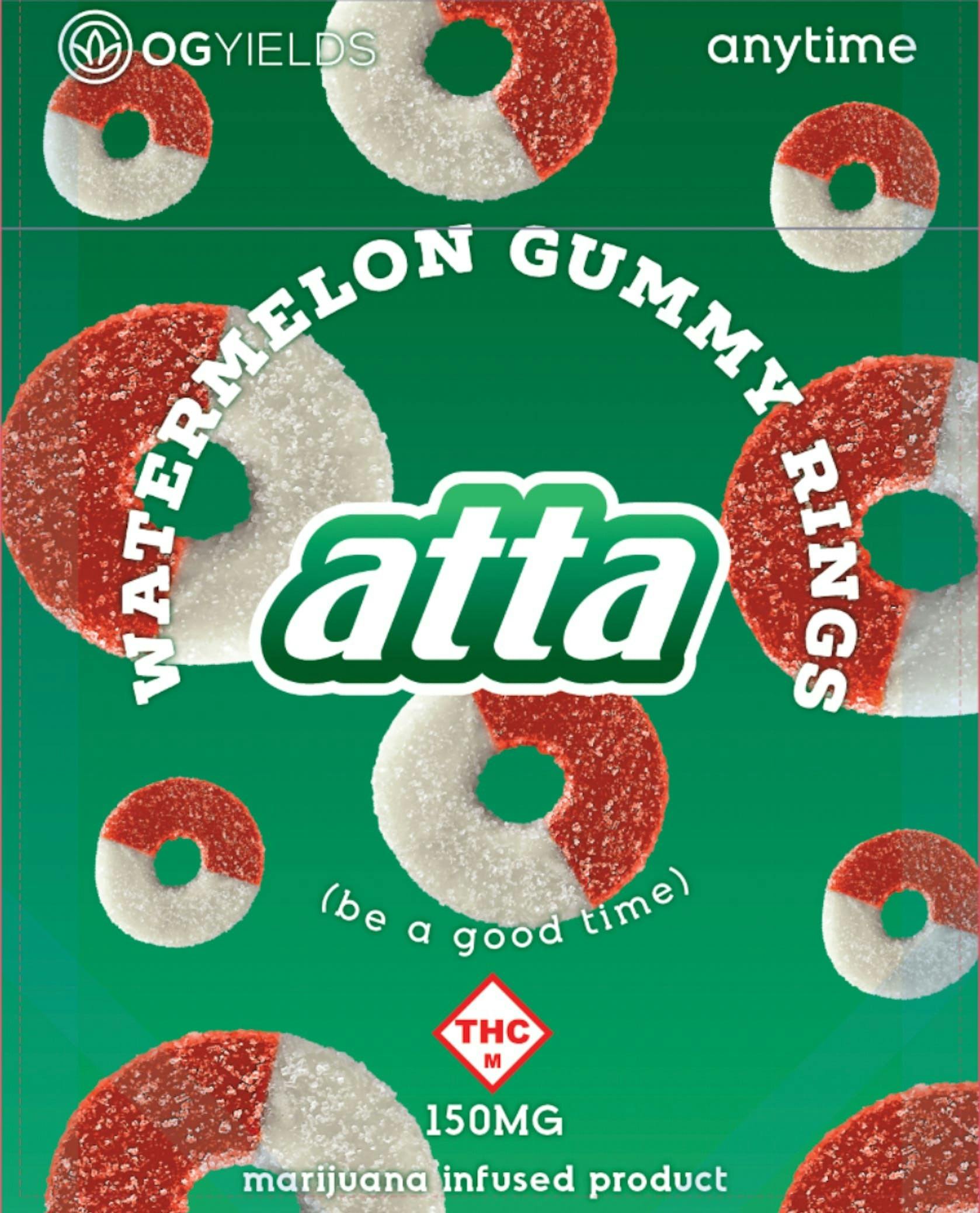 Watermelon 150mg Gummy Rings - Atta Cannabis