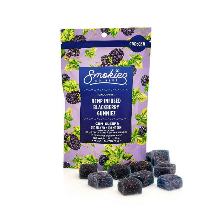 Blackberry 2.5:1 CBD/CBG 250mg Gummies - Smokiez