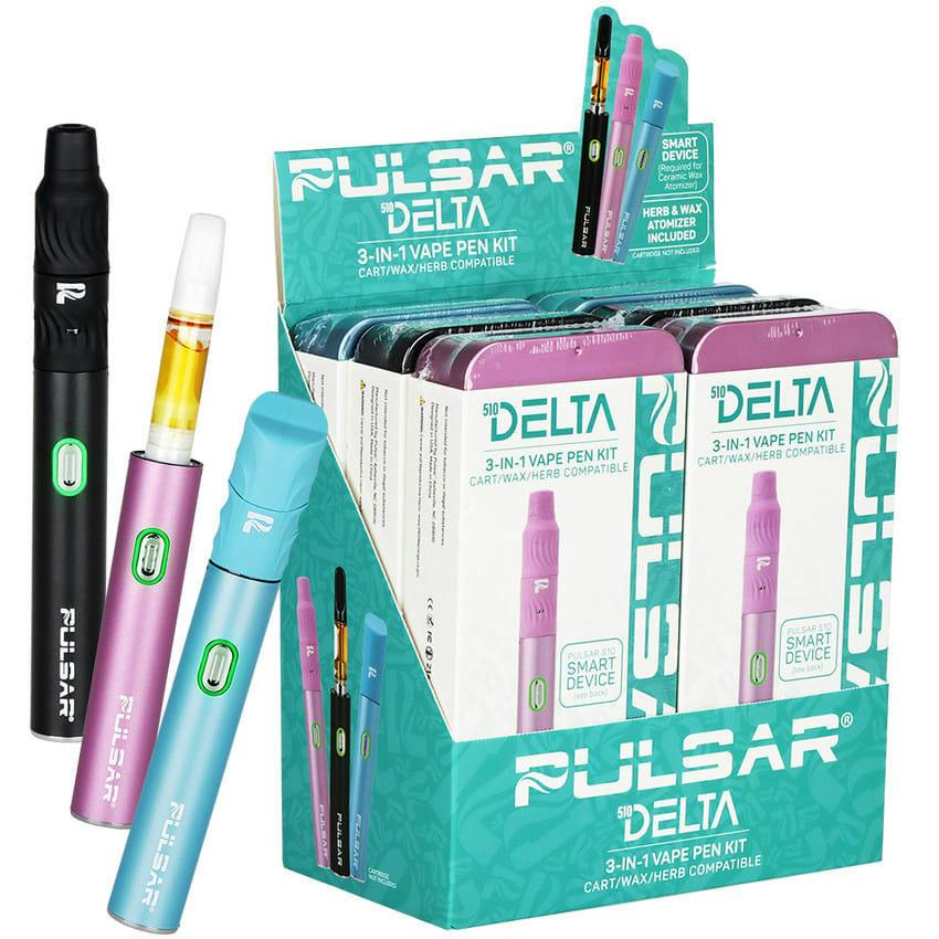 510 Delta 3-in-1 Smart Battery Vape Pen Kit - 800mAh - Pulsar - Assorted