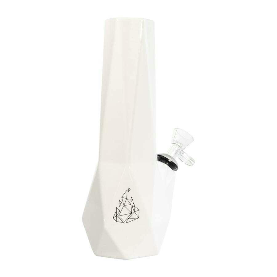 Hexagon Ceramic Waterpipe by BRNT - White