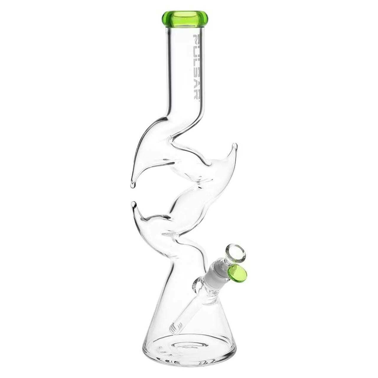 Pulsar Raptor Claw Glass Beaker Water Pipe - Green