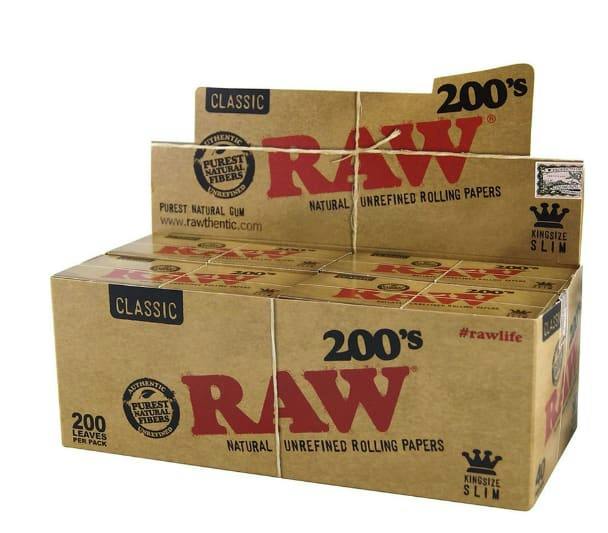 RAW Classic Natural Unrefined Hemp 200's King Size