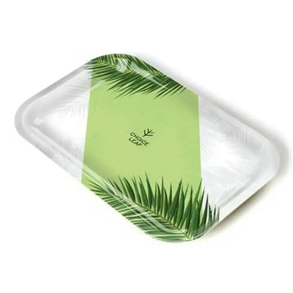 Choice Leaf, Medium Rolling Tray, Green Palm