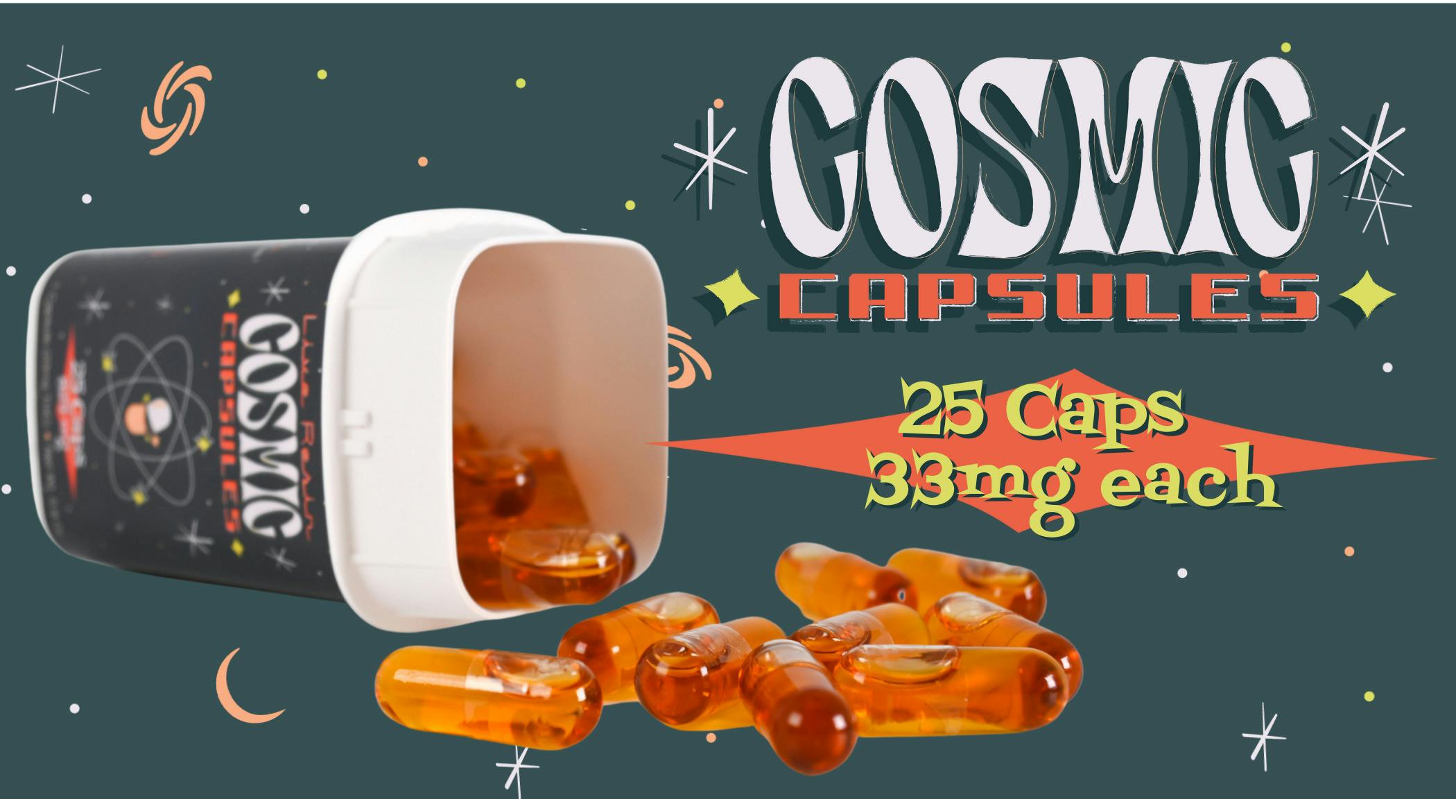 | MEDICAL | 825mg | Cosmic Caps | 25 Capsules | $17 at Evergreen Cannabis Co.