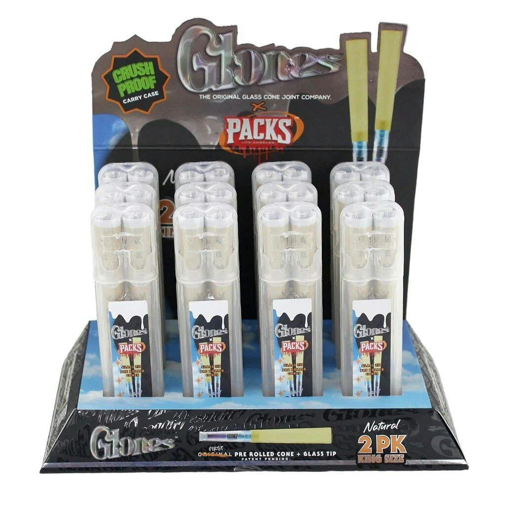 Glones King Size Natural Glass Pre Rolled Cones