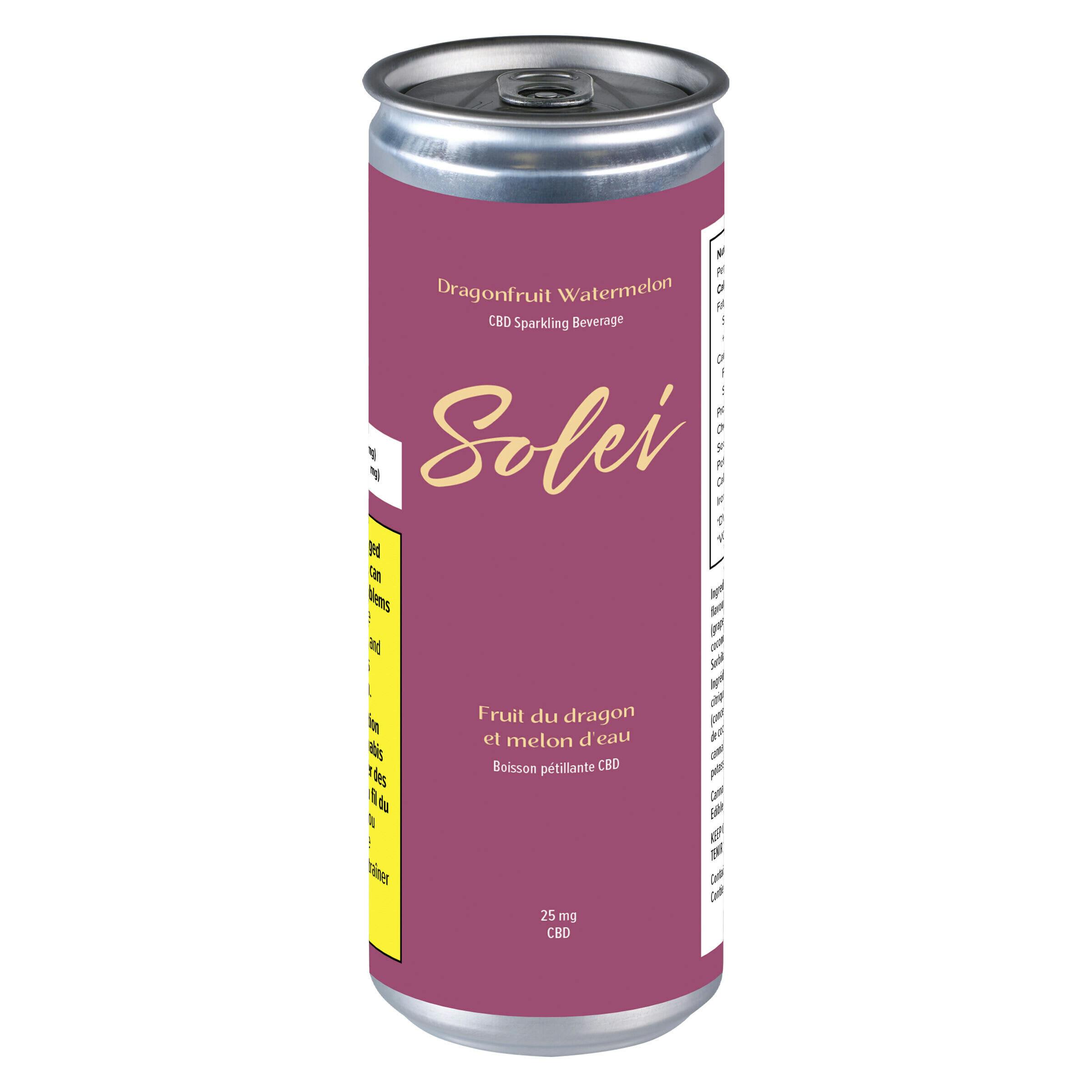 Dragonfruit Watermelon CBD Sparkling Beverage 355ml Beverages