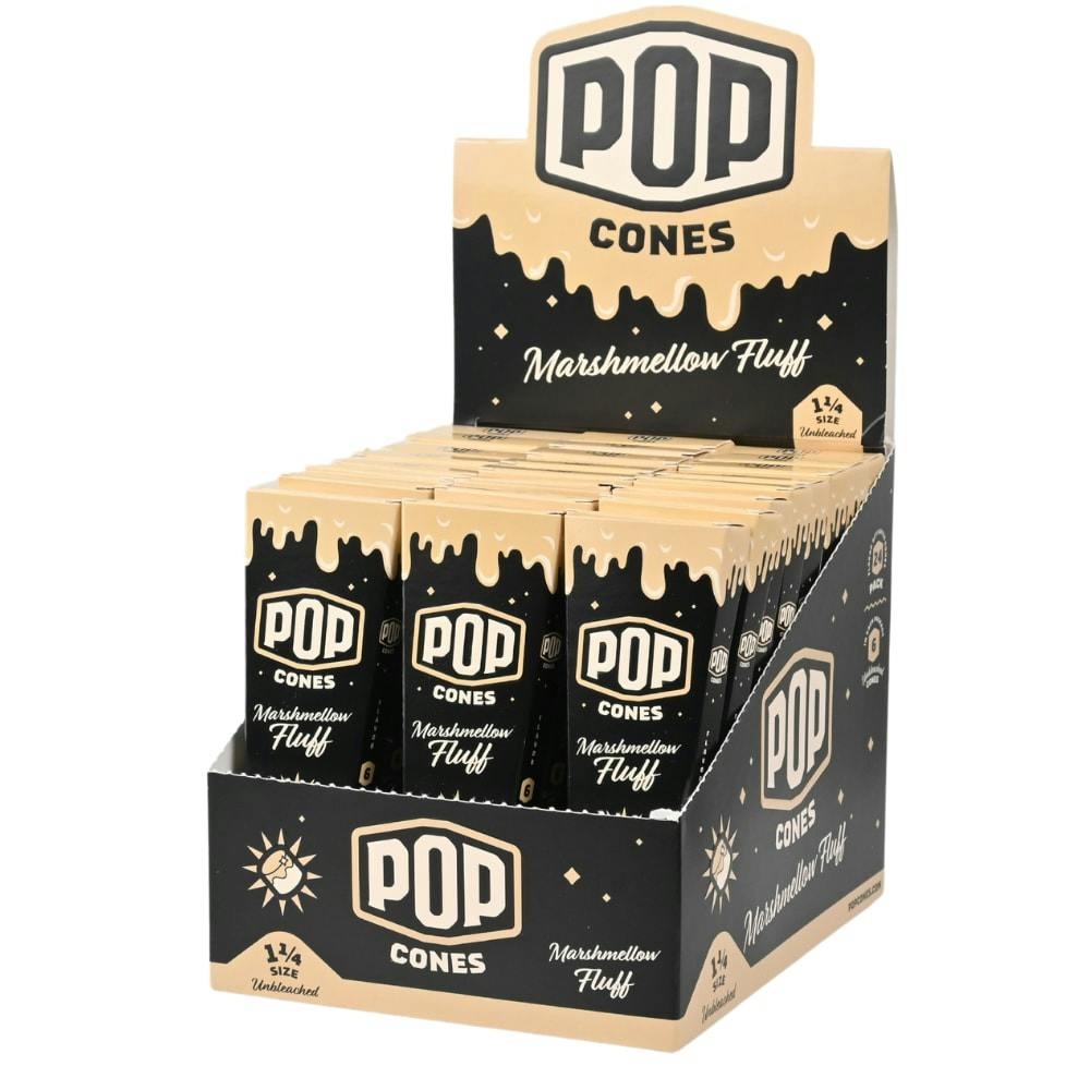 Pop Cones 1 1/4 Unbleached Pre-rolled Cones - 24ct (Marshmellow Fluff)