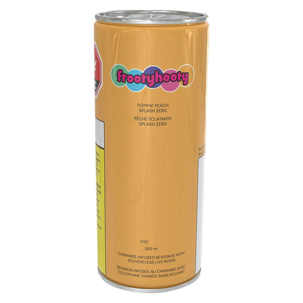 Poppin Peach Splash Zero 355ml Beverages