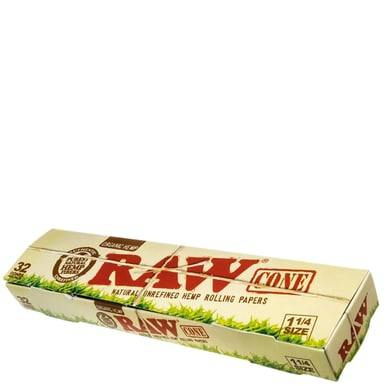 RAW Organic Hemp 1 1/4 Pre-rolled Single Pack Cones