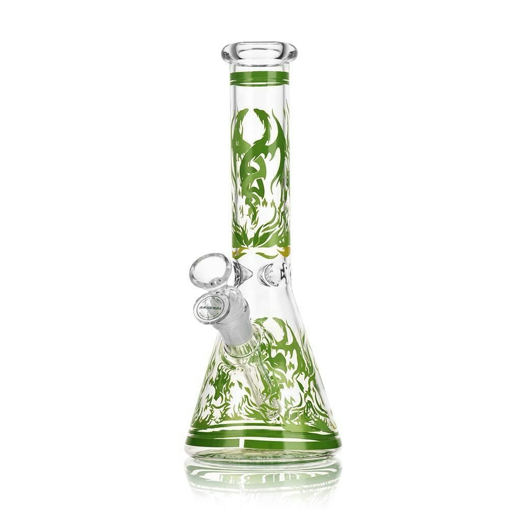 10" Arsenal Dragon Flame Beaker Bong