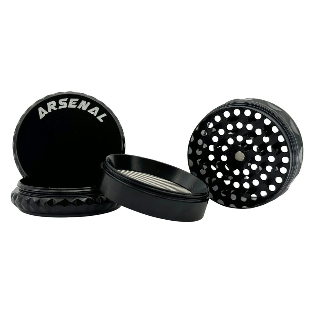 Arsenal Smooth Ridged Diamond Hex 52mm 4-Pc Grinder