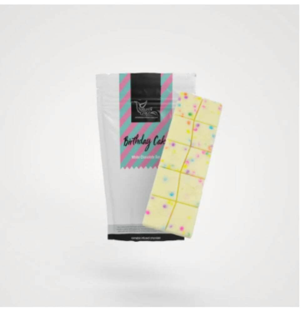 Nature's Grace and Wellness White Birthday Cake Bar Chocolate 100mg [1pk] Candy
