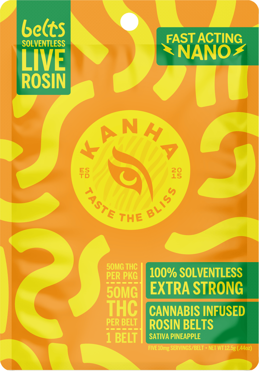 Kanha Pineapple Rosin Belt Gummy 50mg [1pk]