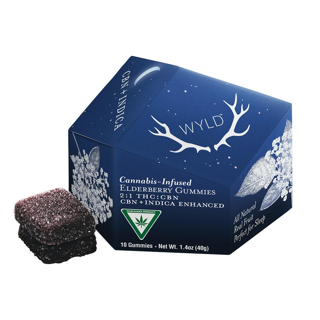 WYLD - Elderberry Gummies 2:1 THC:CBN 200mg: