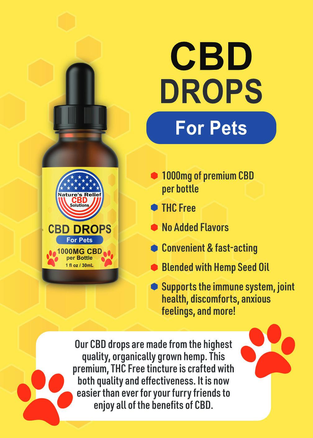 Natures Relief - CBD 1000mg Pet Tincture