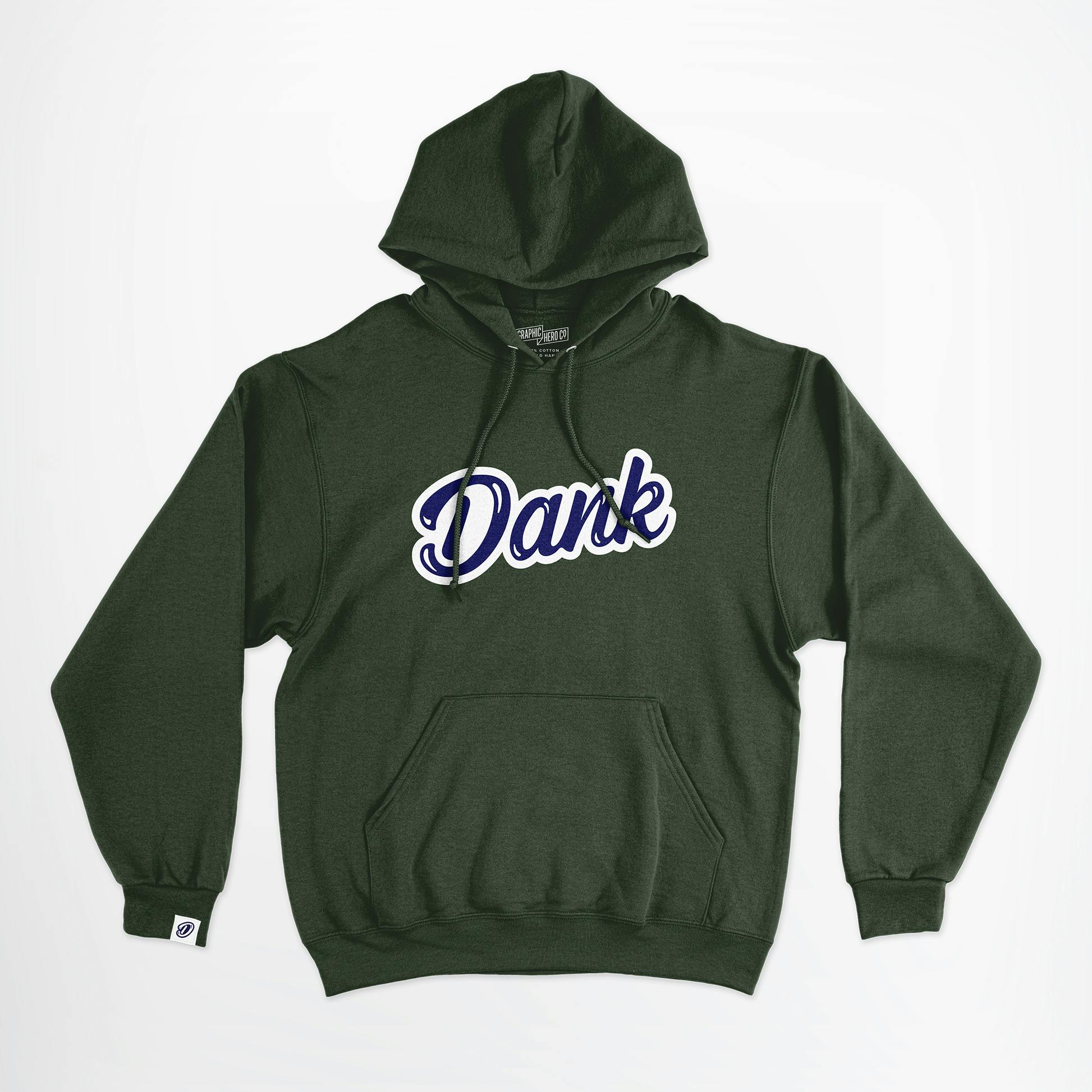 Dank Hoodie | Dank Logo | Forest Green | Large