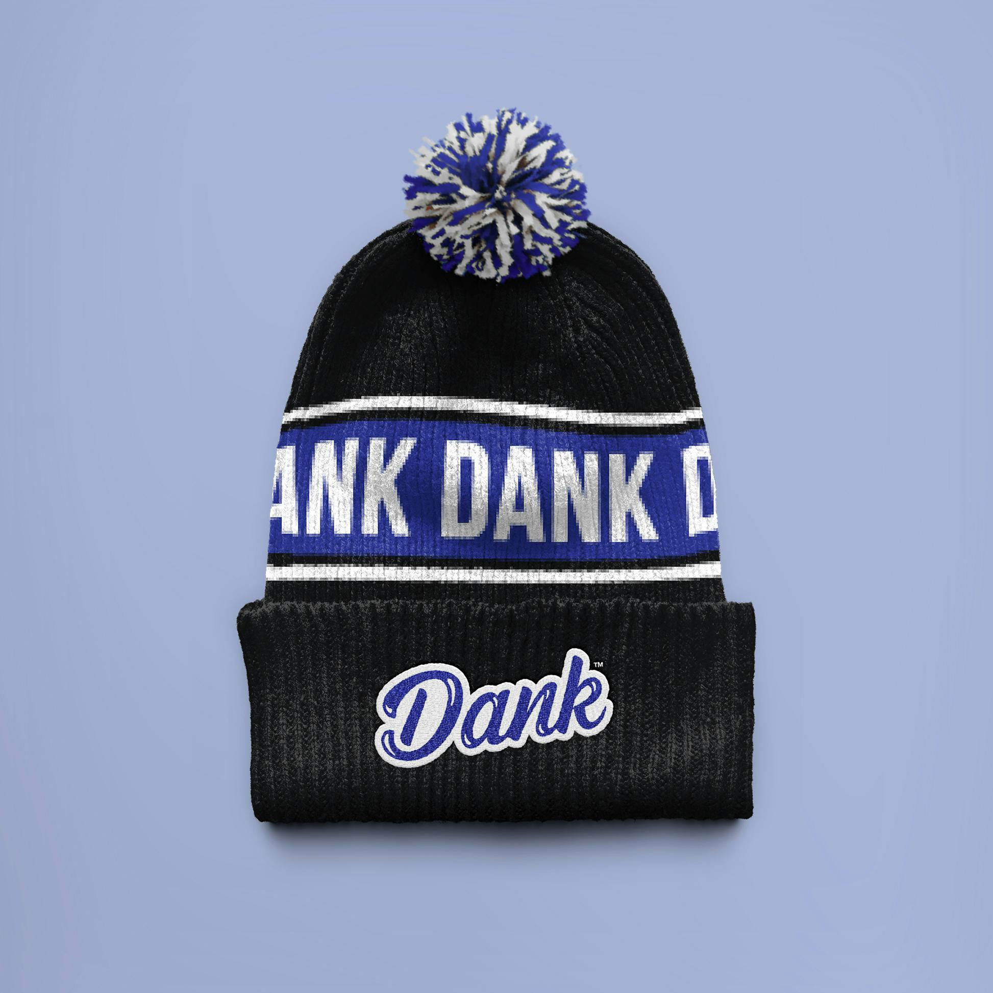 Dank Pom Pom Beanie | Dank Logo | Black | One Size