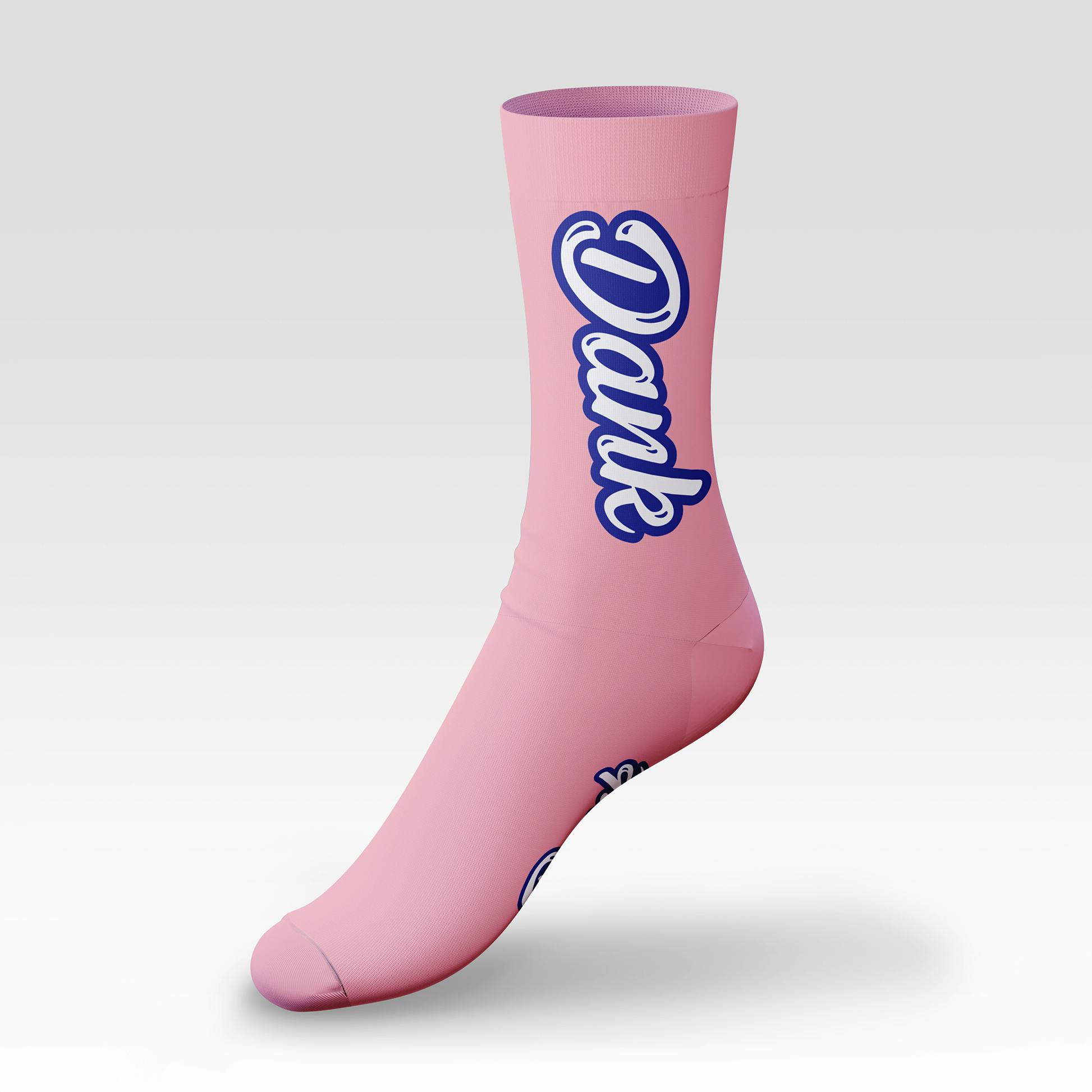 Dank Socks | Dank Logo Sports Pink | Women's Size US 6-9