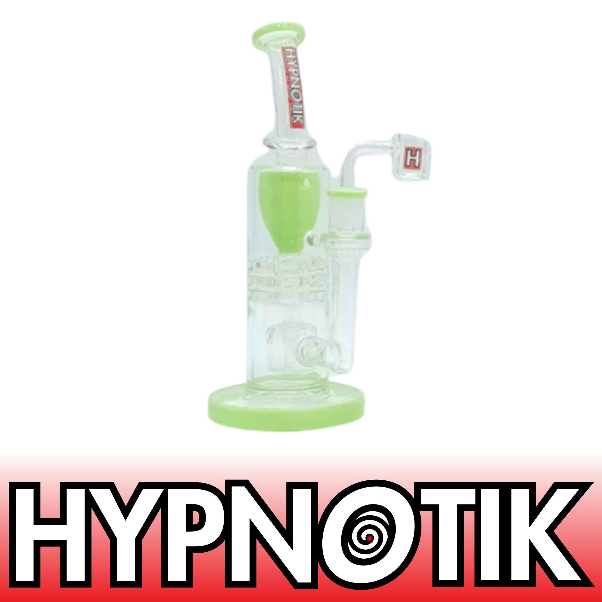 Hypnotik | Trigatron Rig w/ Bowl & Quartz Banger | 10 Inch | Milk Green
