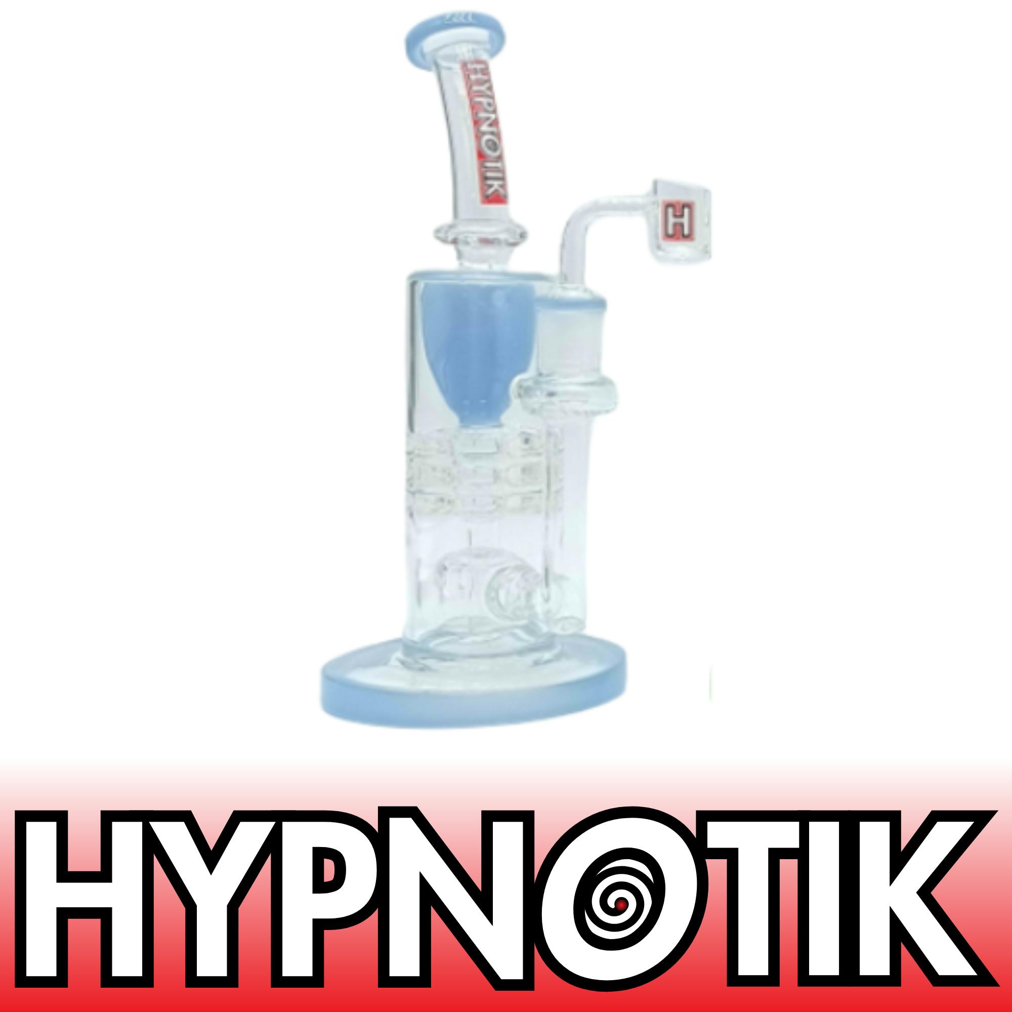 Hypnotik | Trigatron Rig w/ Bowl & Quartz Banger | 10 Inch | Blue Jade