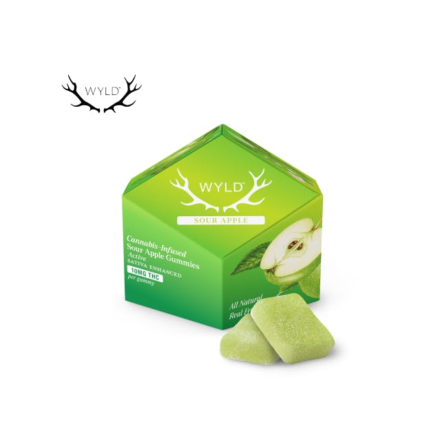 Sour Apple — SOUR APPLE 100MG 10 PACK GUMMIES