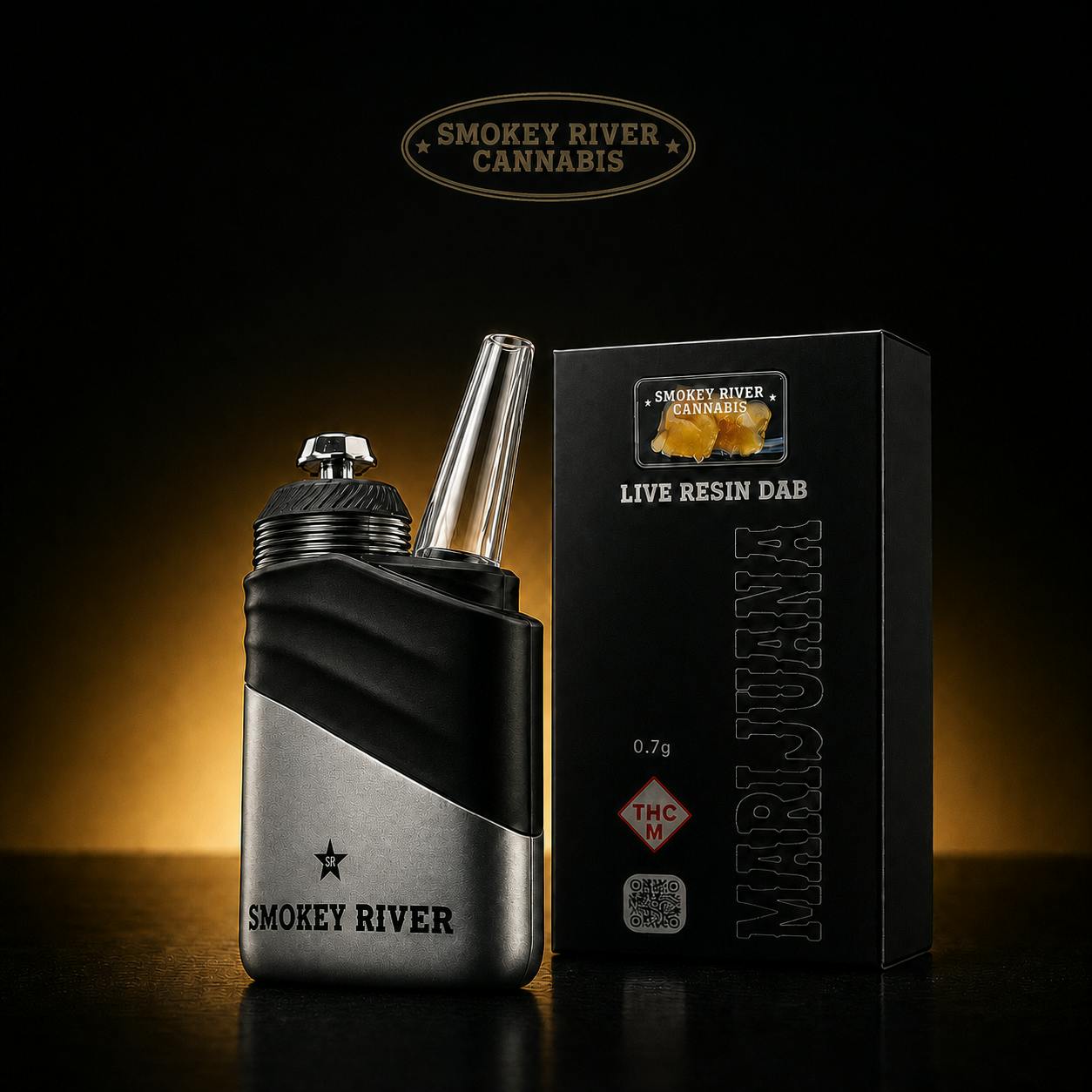 Rainbow Road Loaded Dab Flask