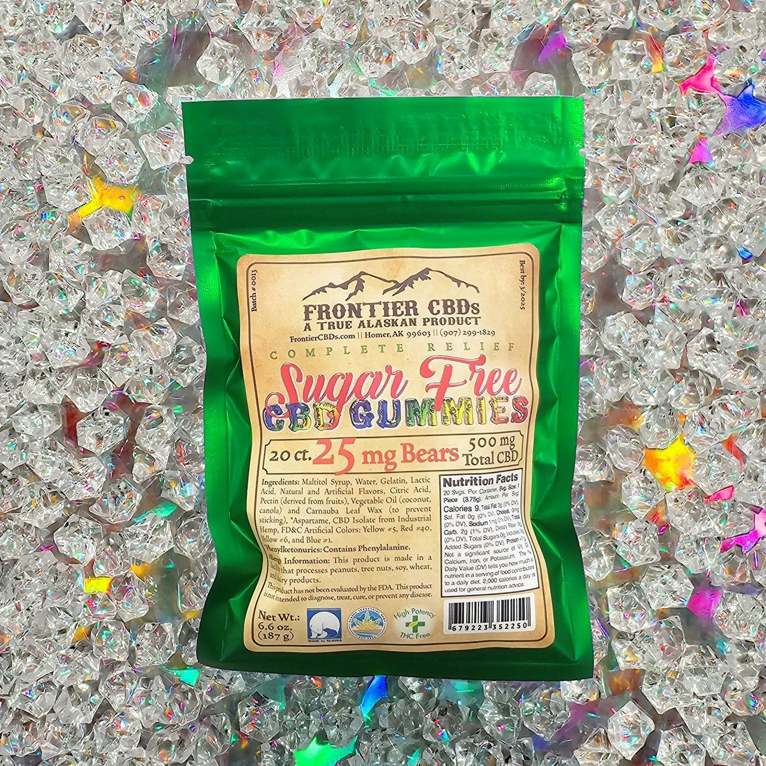 500mg CBD Gummy Bears | Sugar Free by FRONTIER CBDS