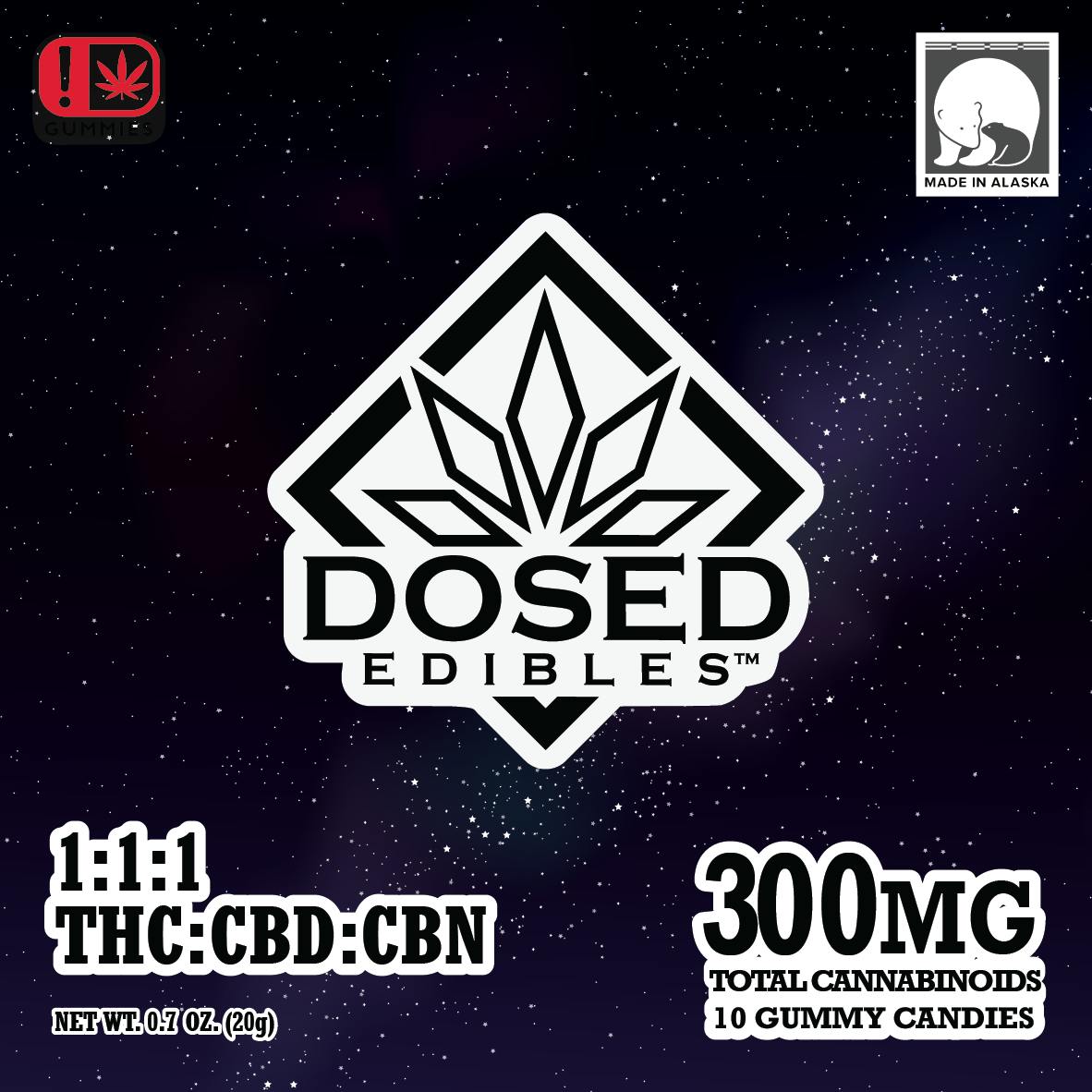 100mg Dosed Gummies | 1:1:1 THC:CBD:CBN by DOSED EDIBLES ALASKA