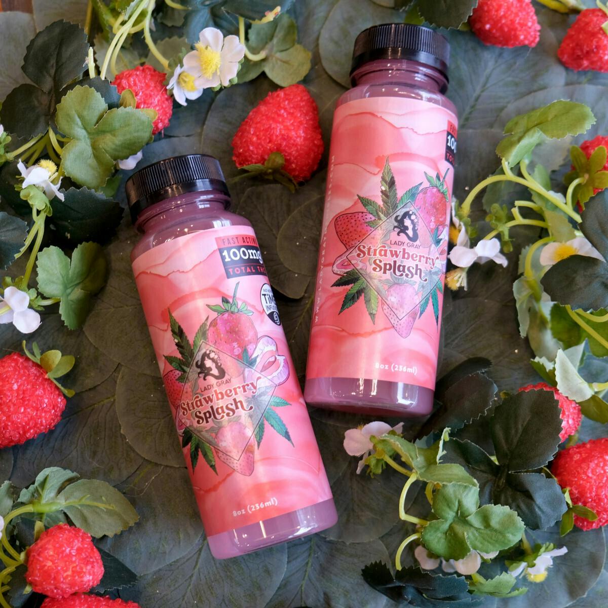 100mg Strawberry Splash Drink by LADY GRAY GOURMET MEDIBLES at Scorpion Grass - Wasilla