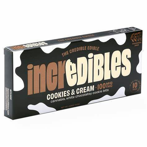 Incredibles - Cookies & Cream - Chocolate Bar - 100mg