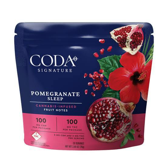 Coda - Pomegranate Sleep - Gummies - 100mg CBN: 100mg THC