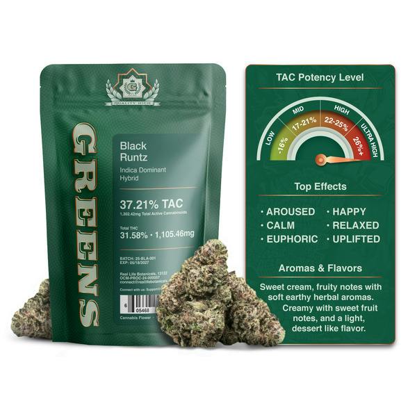 Greens | Flower | Black Runtz | 3.5g