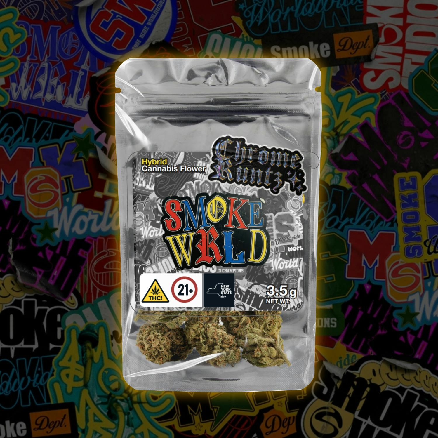 Smoke Wrld | Chrome Runtz | Indoor Flower | 3.5g