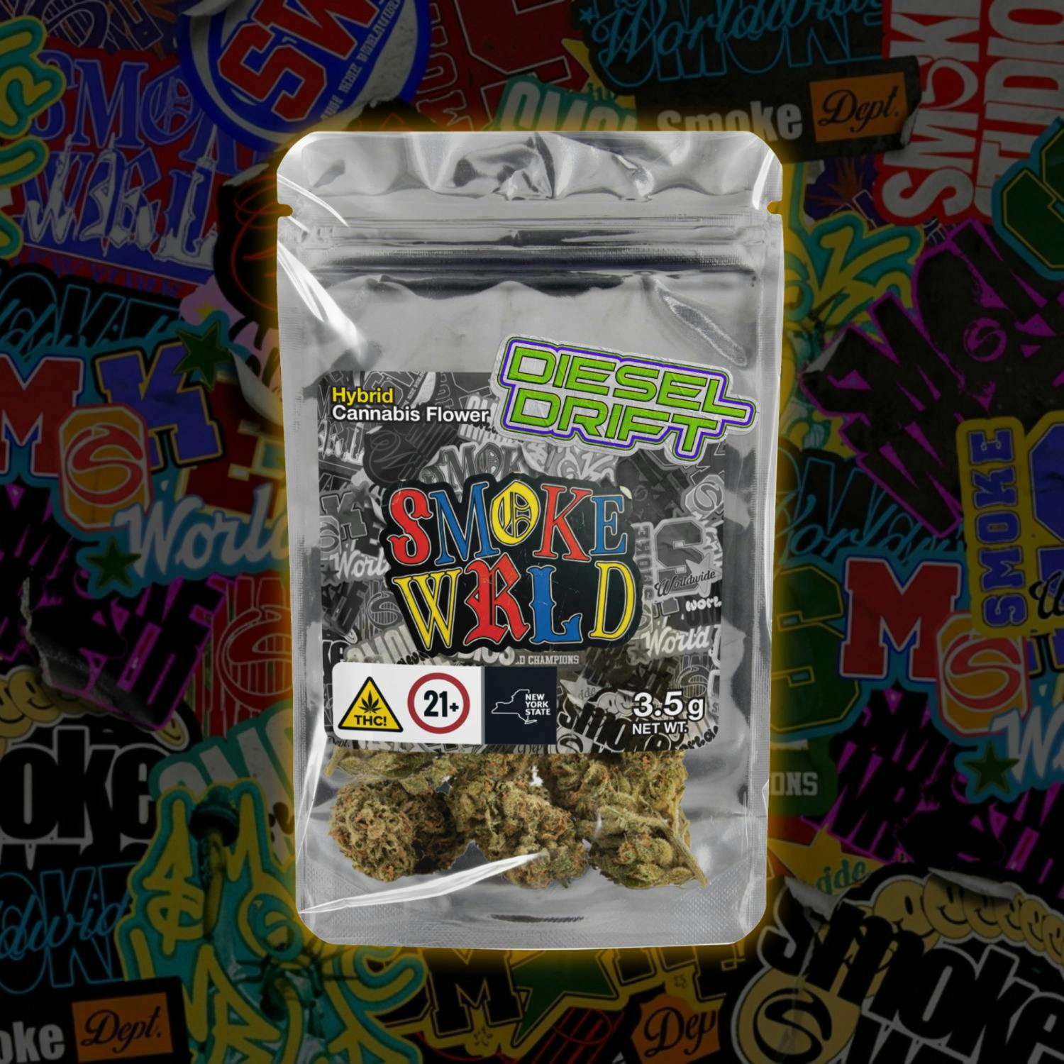 Smoke Wrld | Diesel Drift | Indoor Flower | 3.5g