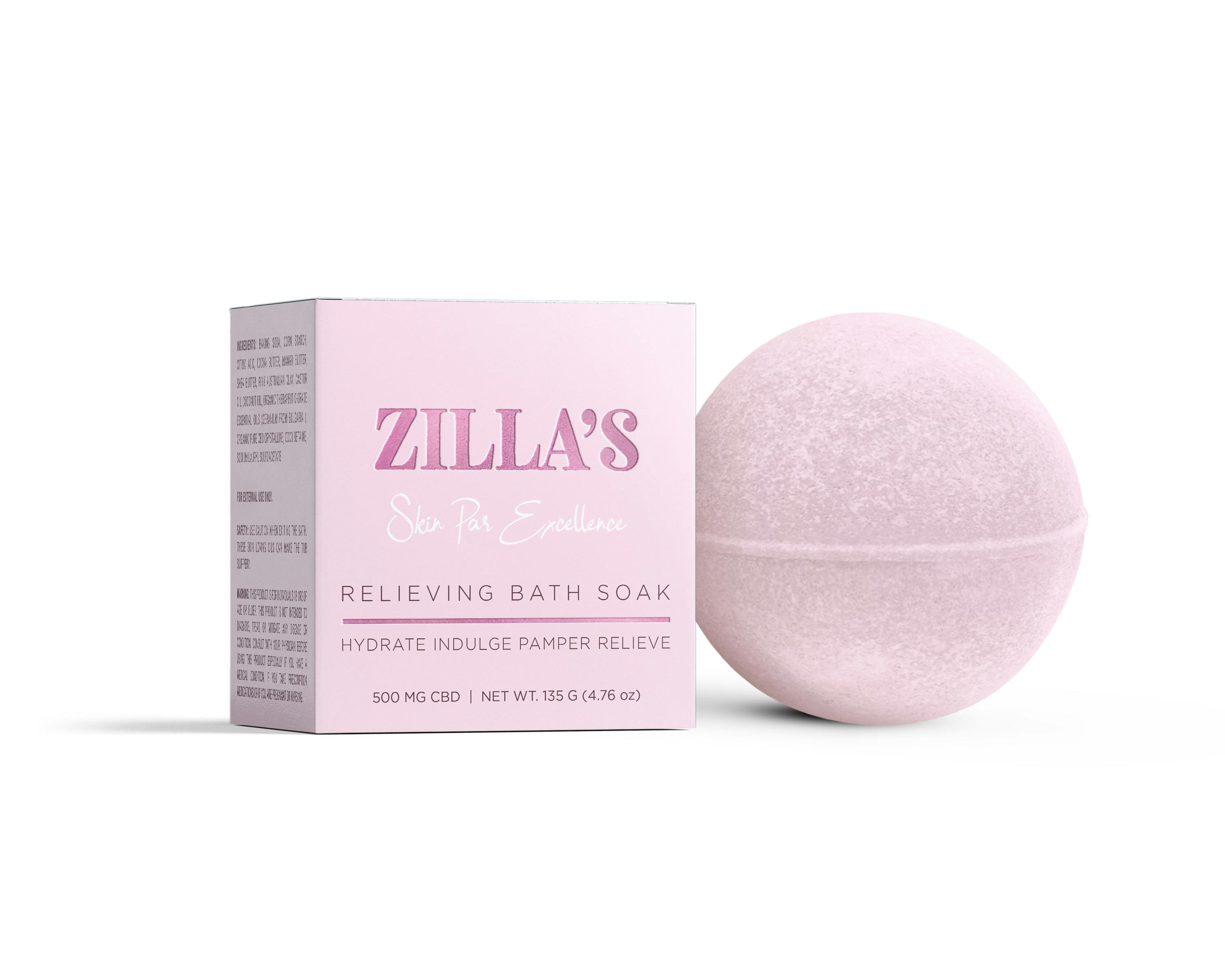 Zillas Pink Rose Bath Bomb