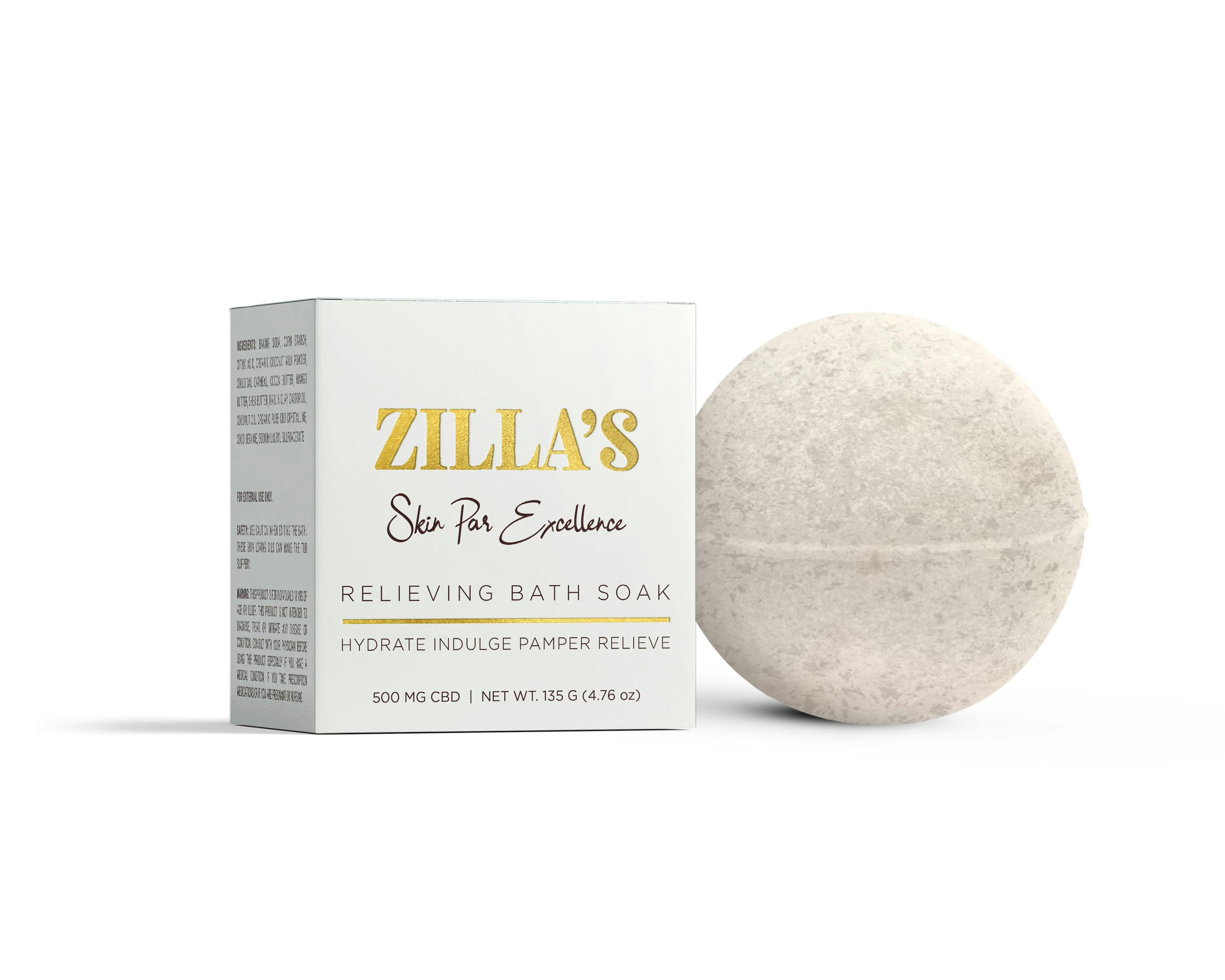 Zillas White Coconut Milk Bath Bomb