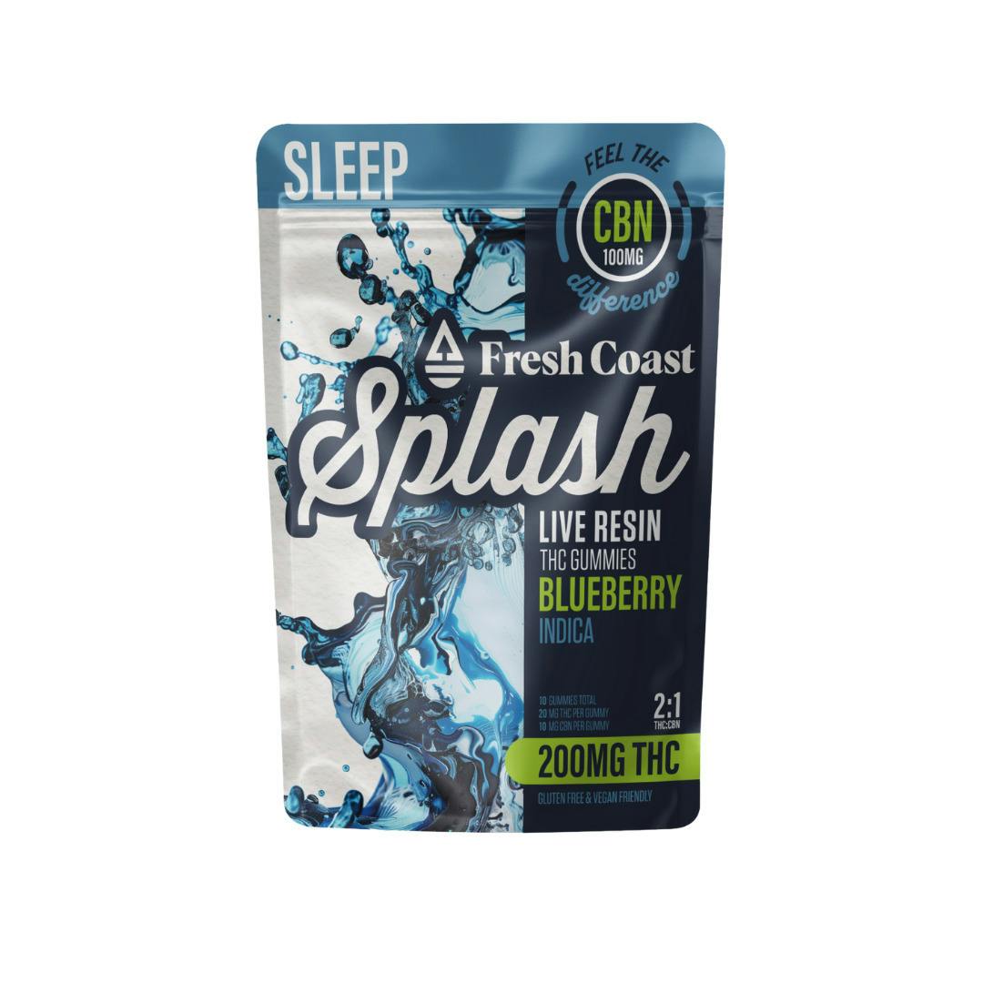 Splash | Blueberry Live Resin Gummies | 2:1 THC:CBN