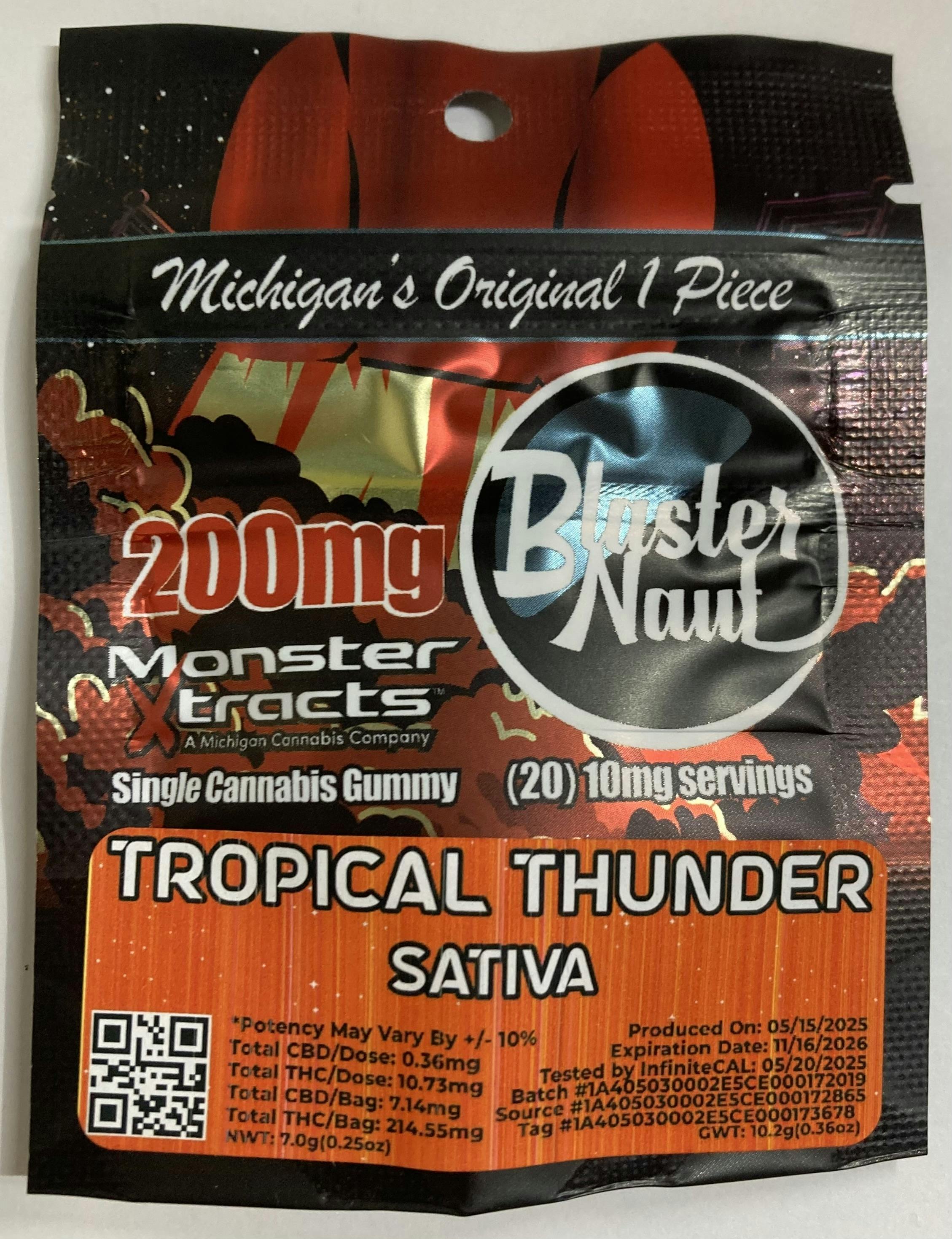 MONSTER XTRACTS I TROPICAL THUNDER I BLASTERNAUT GUMMY I 200MG