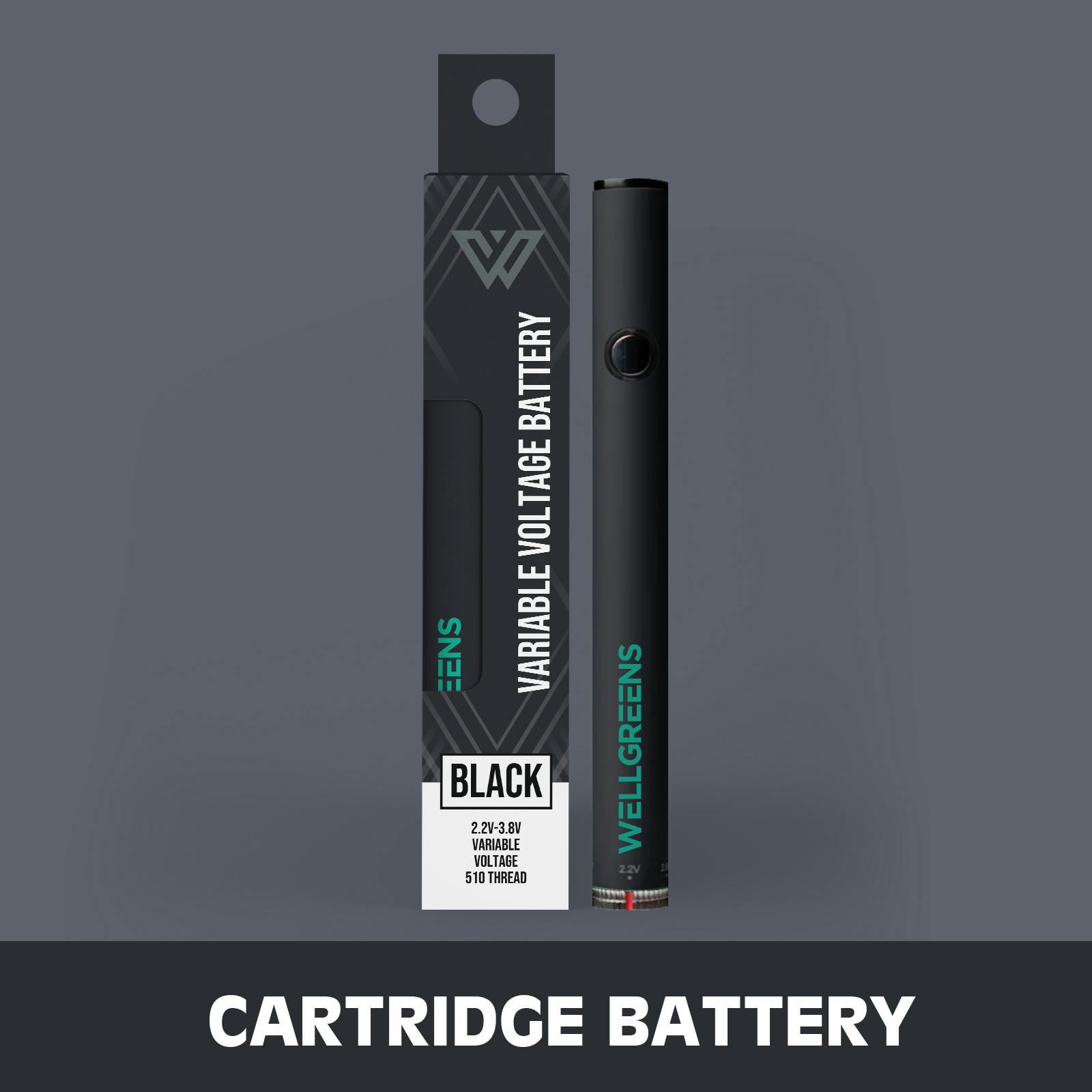 (NEW) Wellgreens - V2 510 Variable Battery (Black)